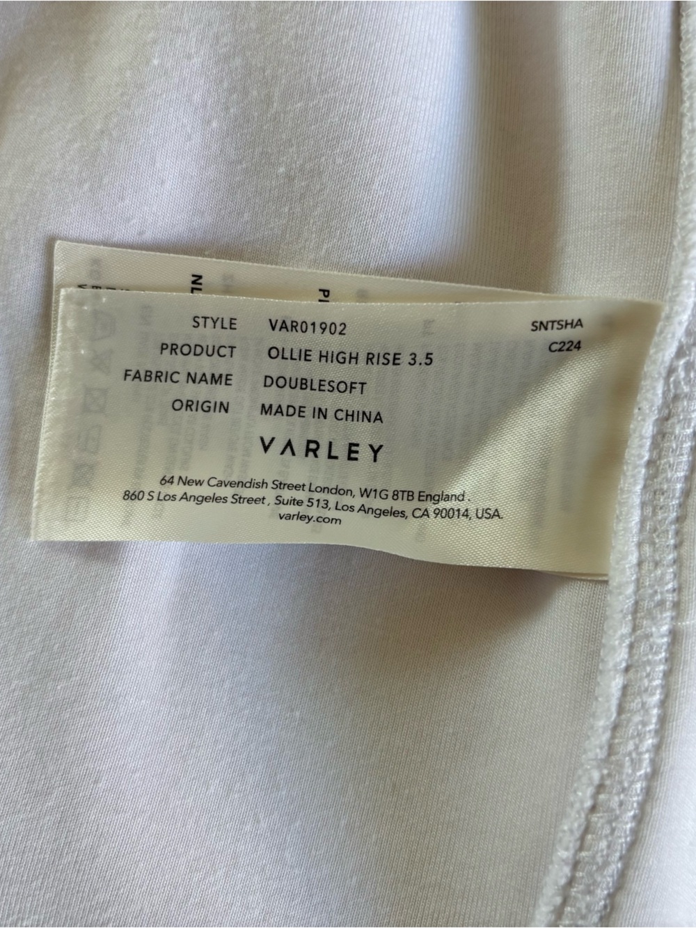 Varley White DoubleSoft Ollie High-Rise Shorts Medium EUC - Picture 7 of 13